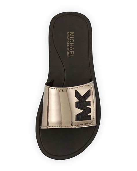 michael michael kors jeweled slide sandal|michael kors slides on sale.